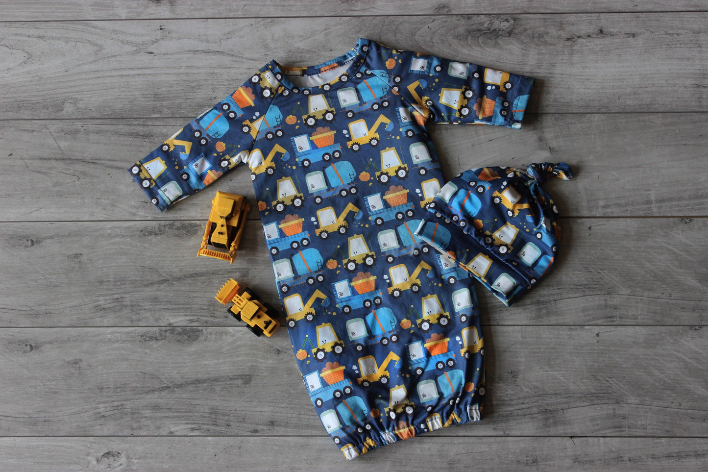 Truck Baby Gown and Hat
