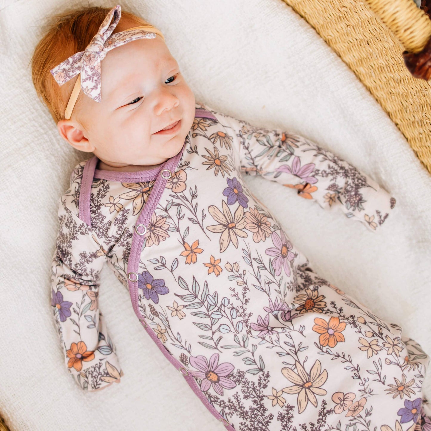 Newborn Knotted Gown | Flora