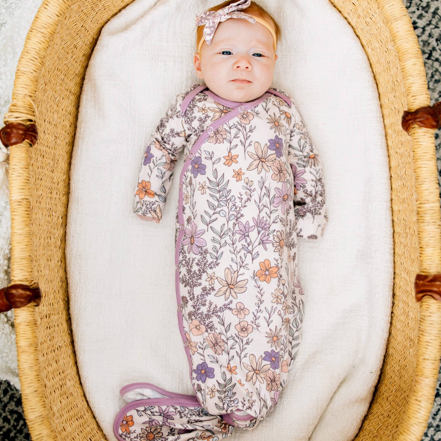 Newborn Knotted Gown | Flora