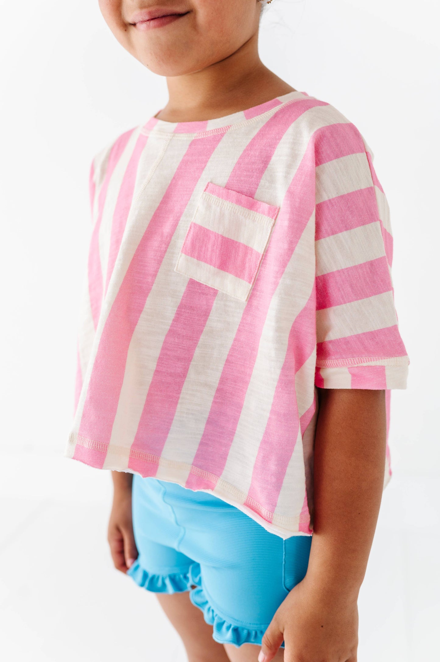 Cotton Candy Stripe | Boxy Crop