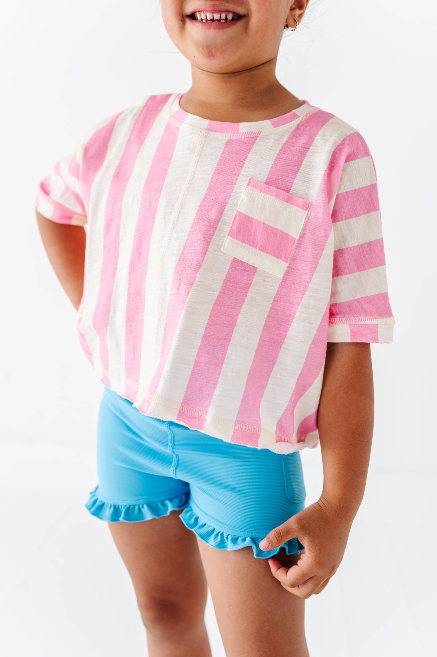 Cotton Candy Stripe | Boxy Crop