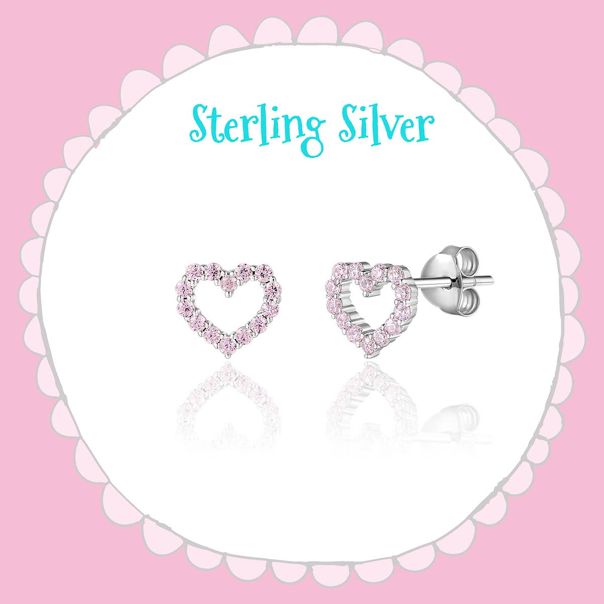 Heart Studs | Sterling Silver