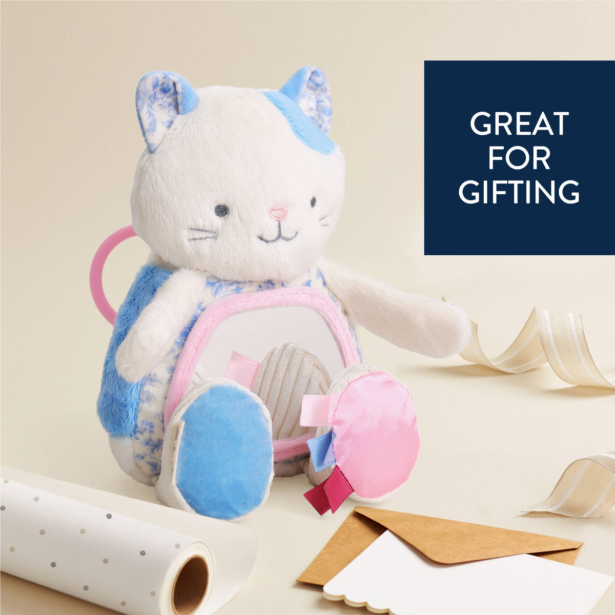 Itzy Bitzy Mirror™ Sensory Tummy Time Mirror | Kitty