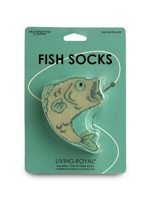 3D Packaged Crew Socks | Fish