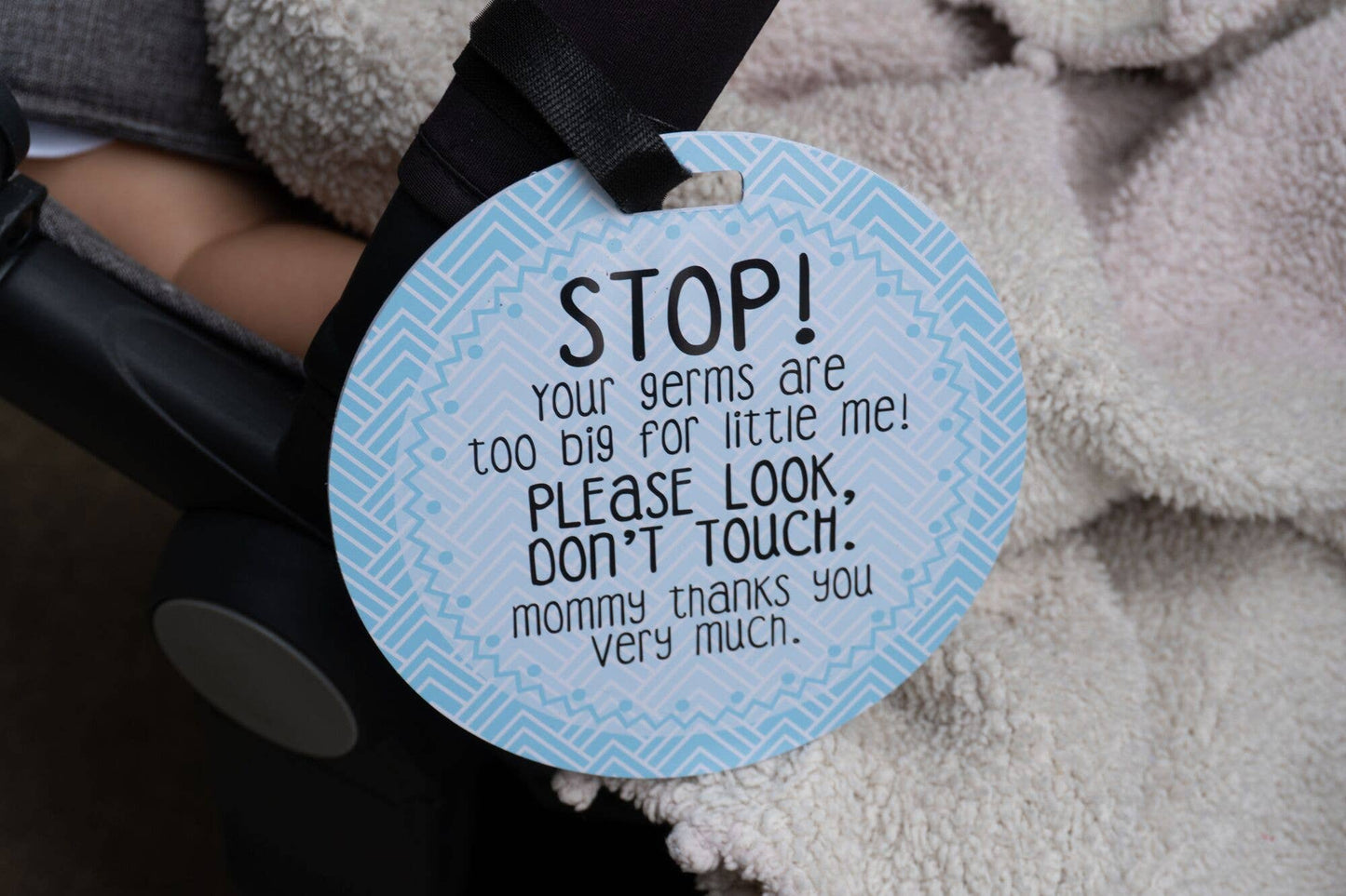 No Touching and Stroller Tag | Blue Mommy