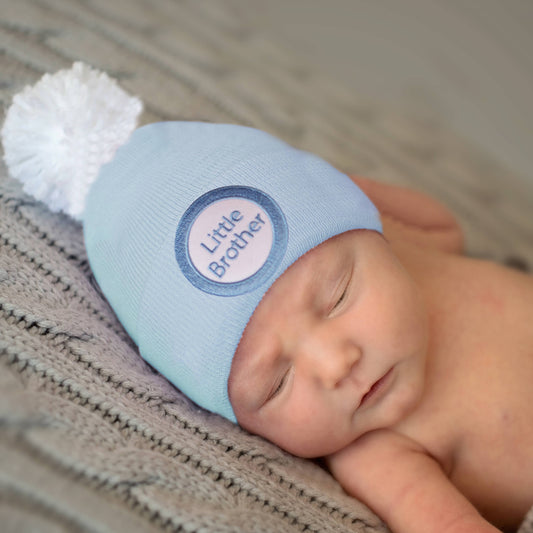 Little Brother Pom Newborn Hat