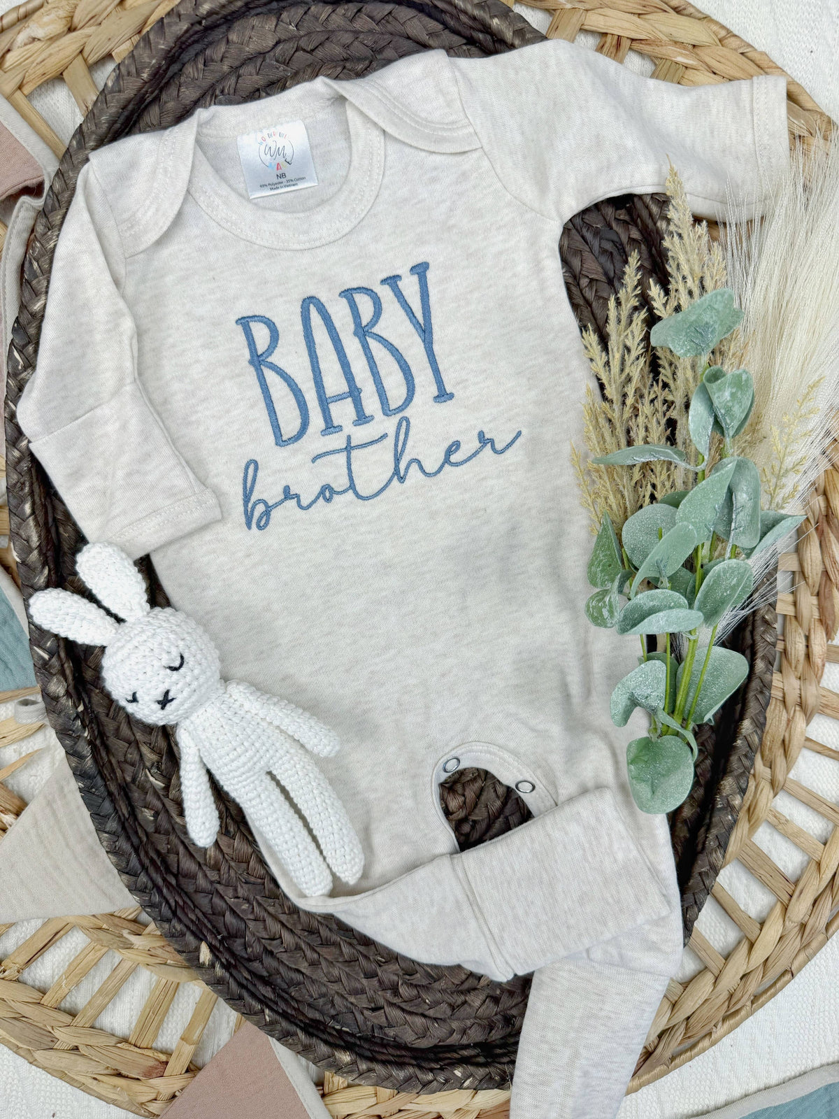 Baby brother baby sister footie | little sibling baby outfit