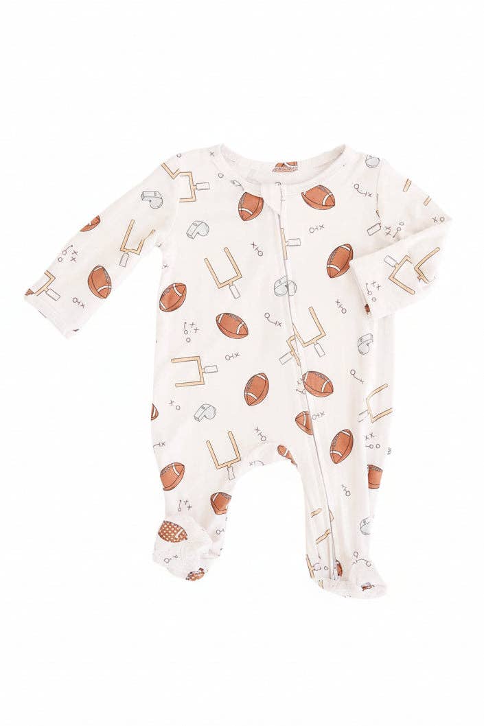 Tiny Touchdowns Zipper Footie