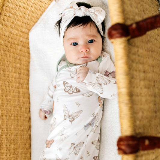 Newborn Knotted Baby Gown | Luna
