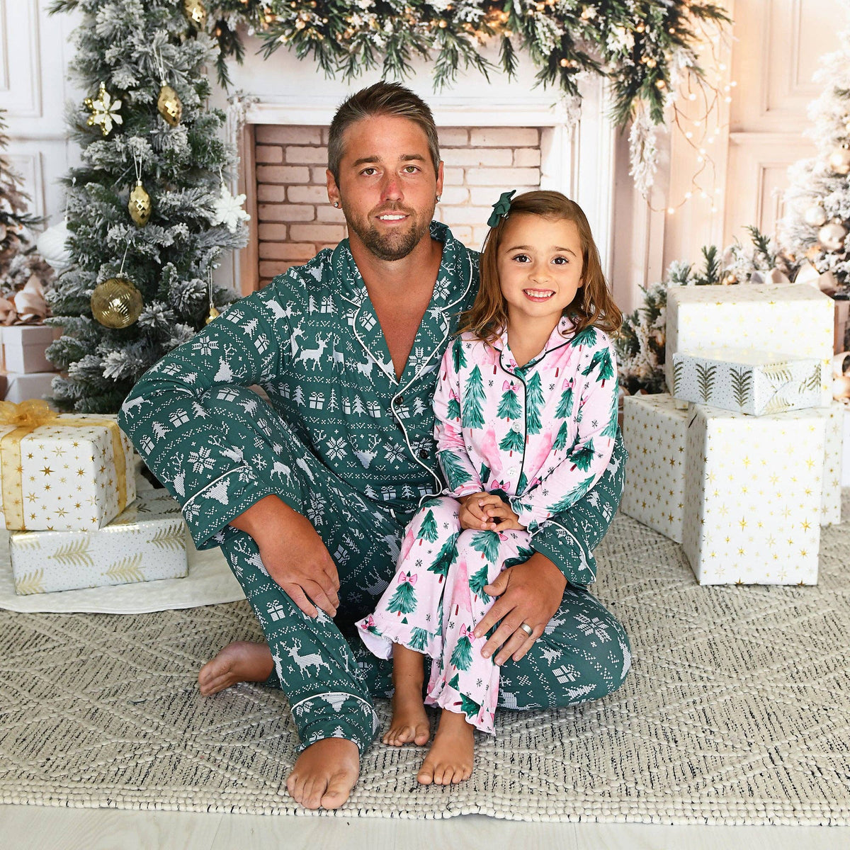 Pink Trees Bamboo PJ Set