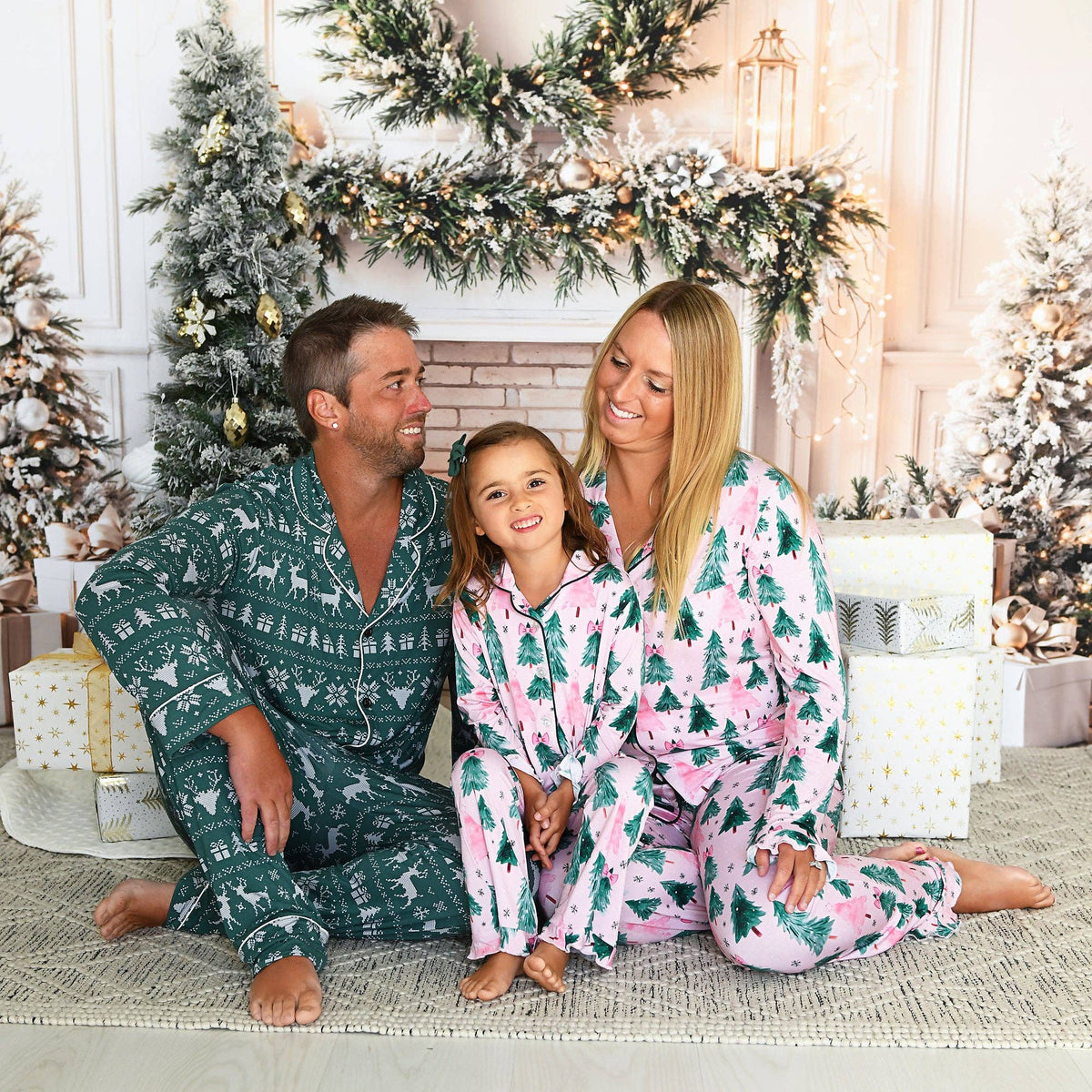 Pink Trees Bamboo PJ Set