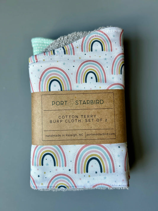 Burp Cloth Set | Somewhere Over the Rainbow