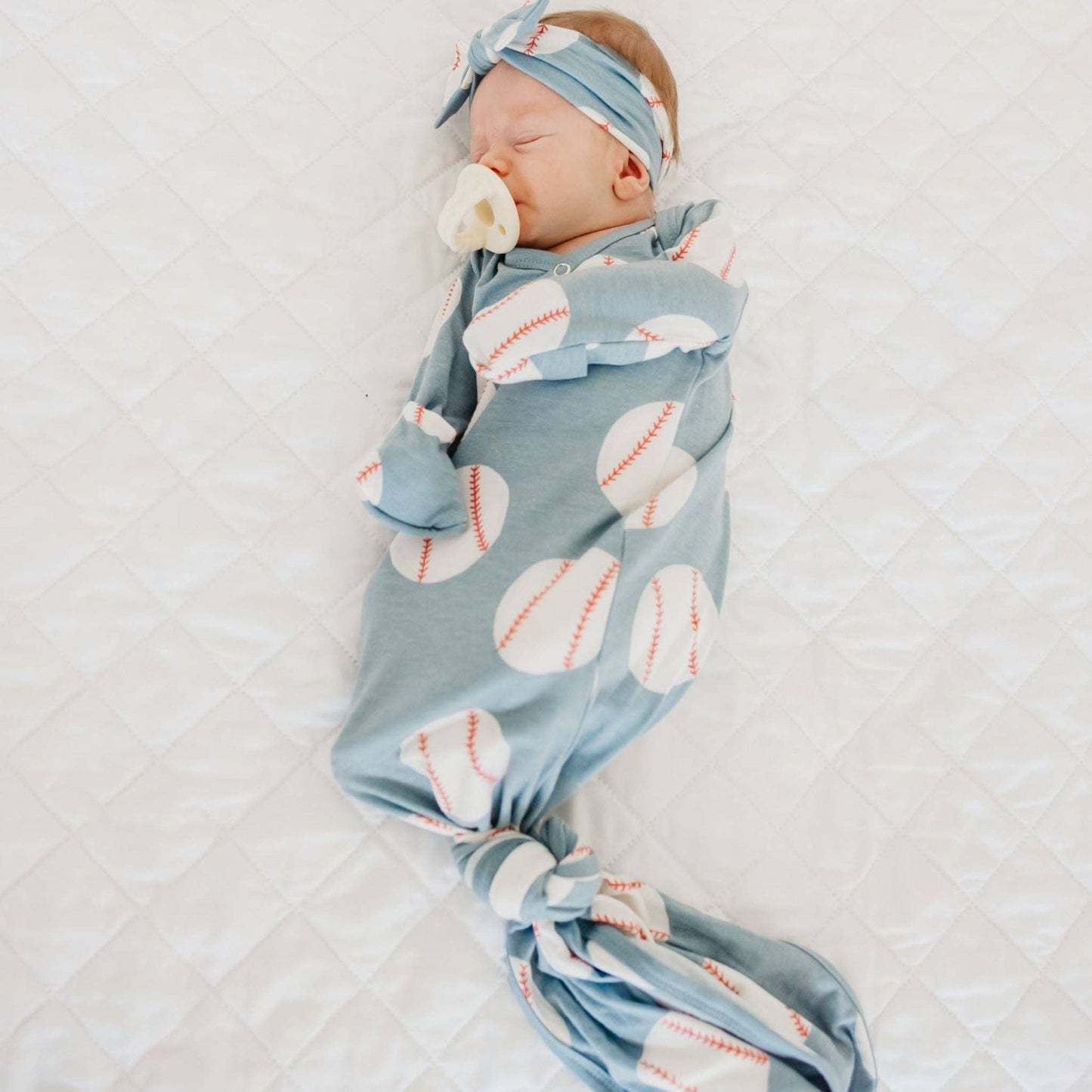 Newborn Knotted Baby Gown | Slugger