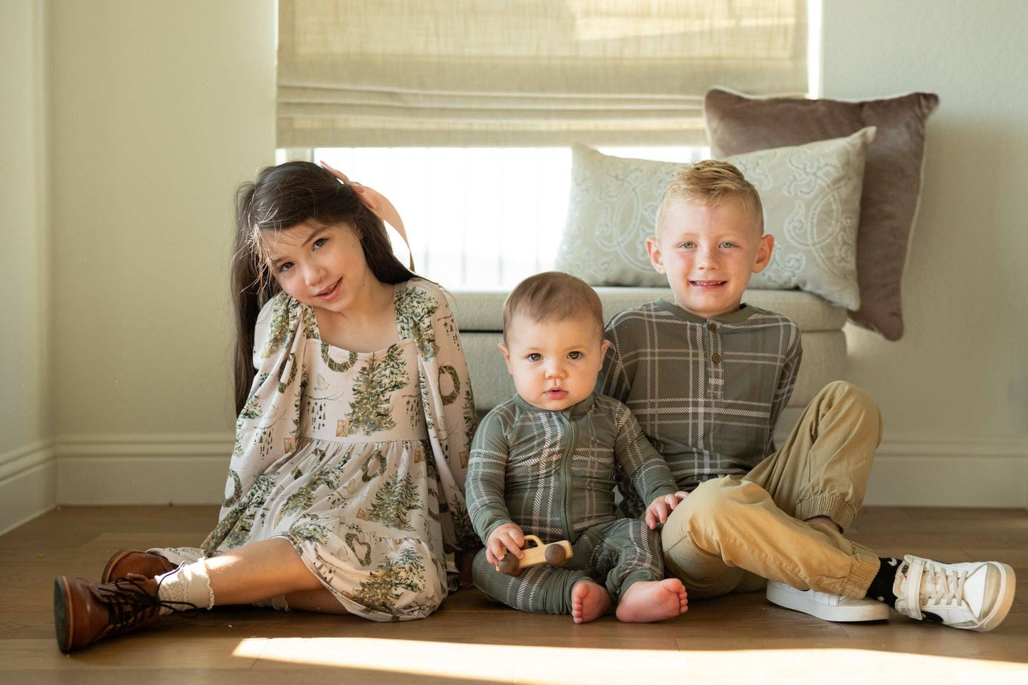 Christmas Puff Sleeve Twirl Dress