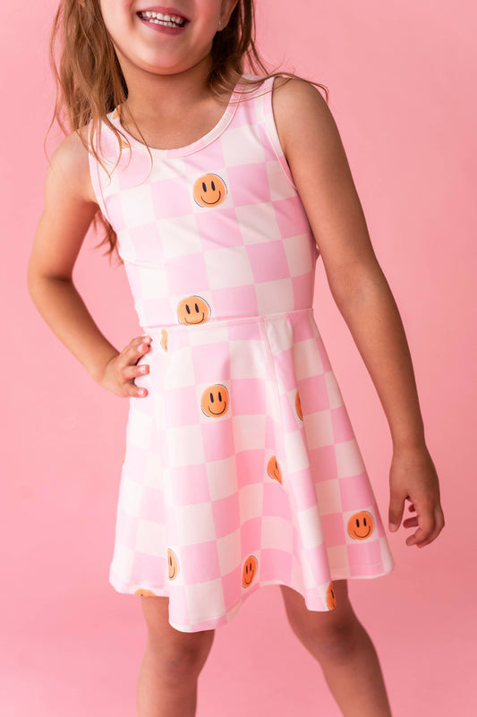 Happy Hopscotch | Twisty Back Active Dress