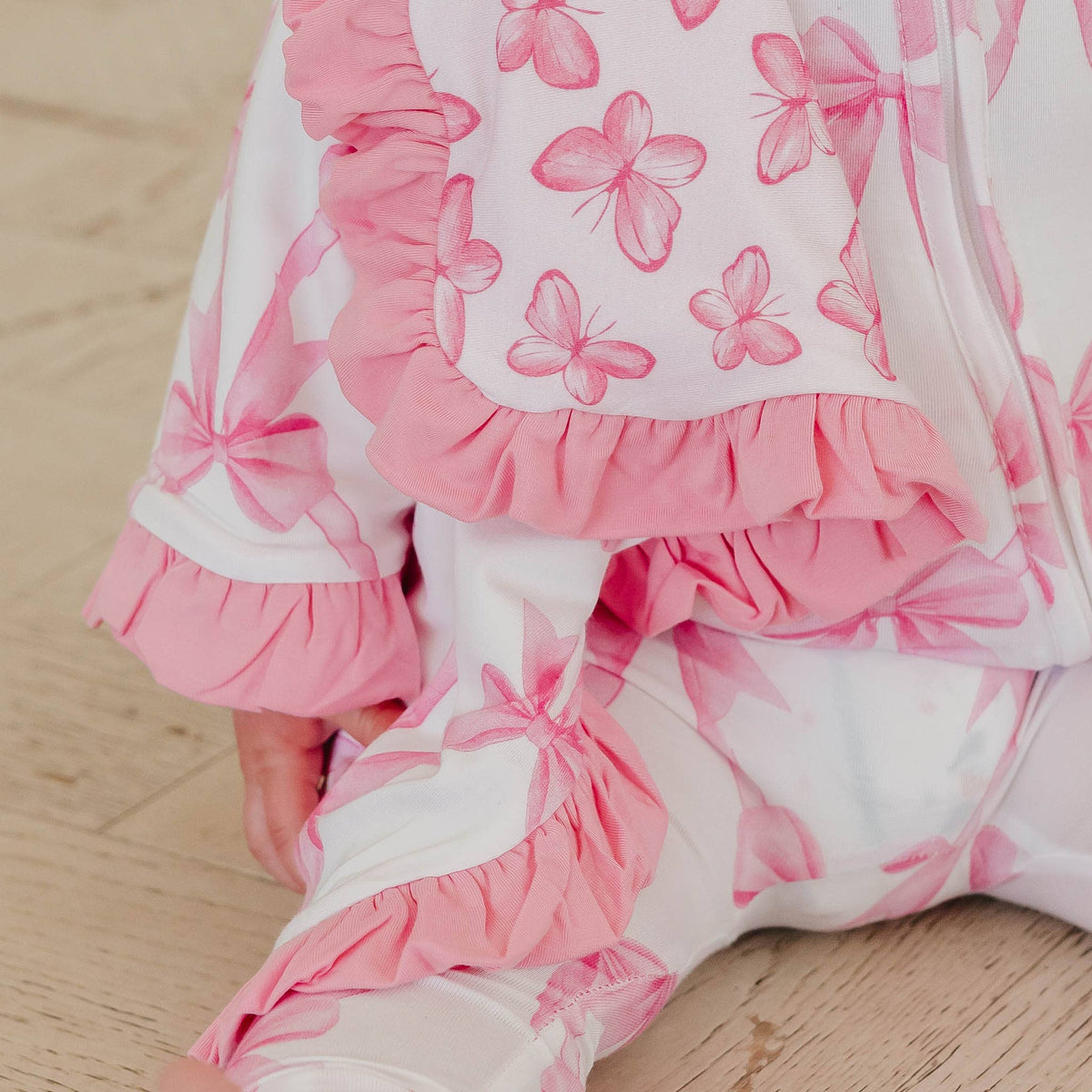 Bamboo Ruffled Security Blanket Set |  Bow My Gosh