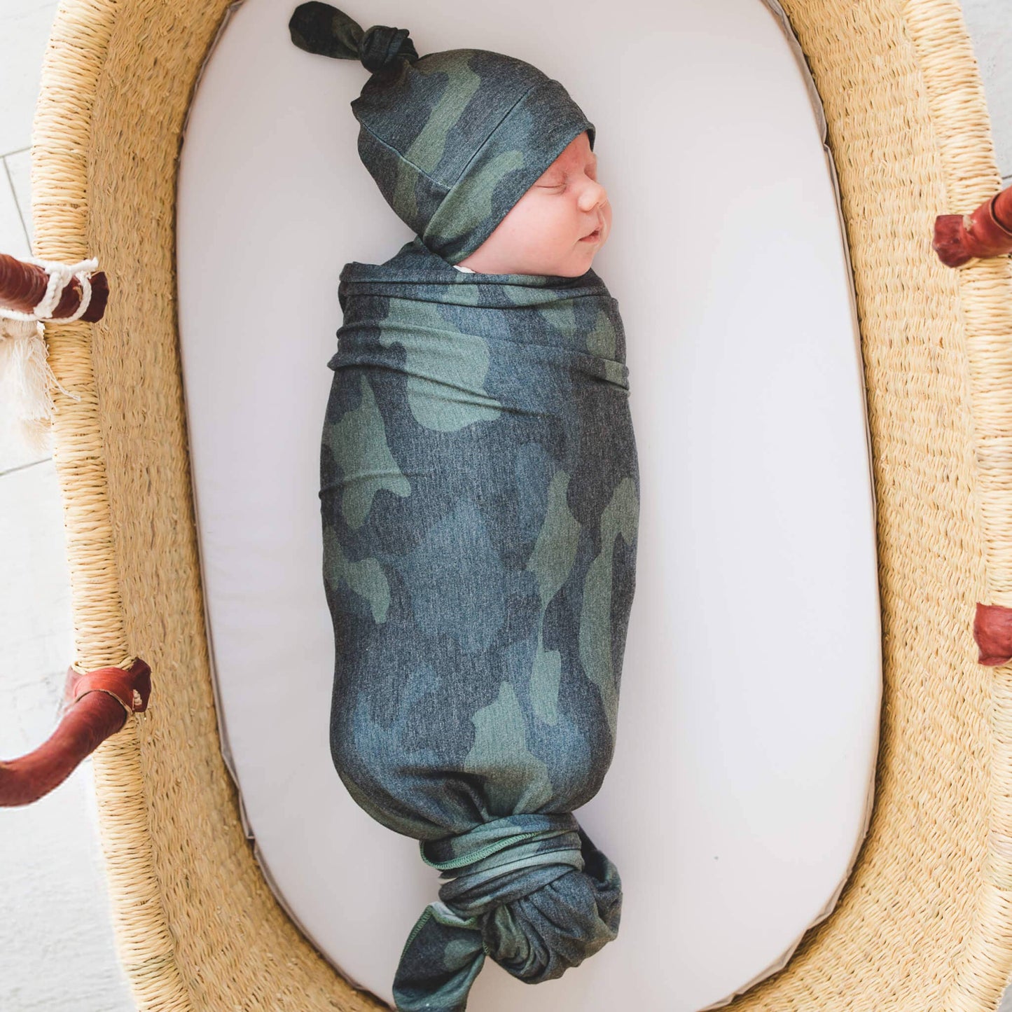 Knit Swaddle Blanket | Hunter