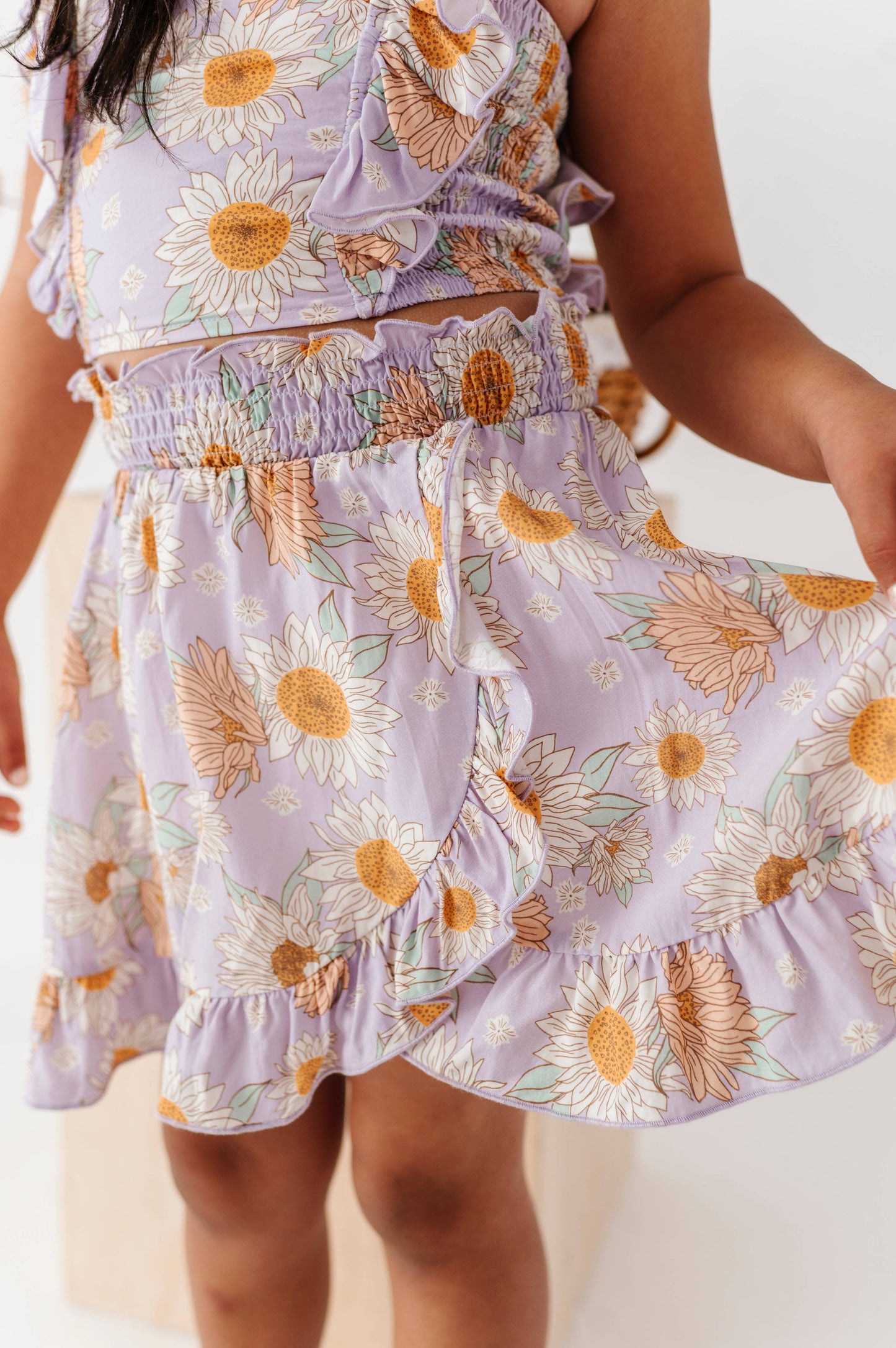 Sunflower Ruffle Tank & Skort Set