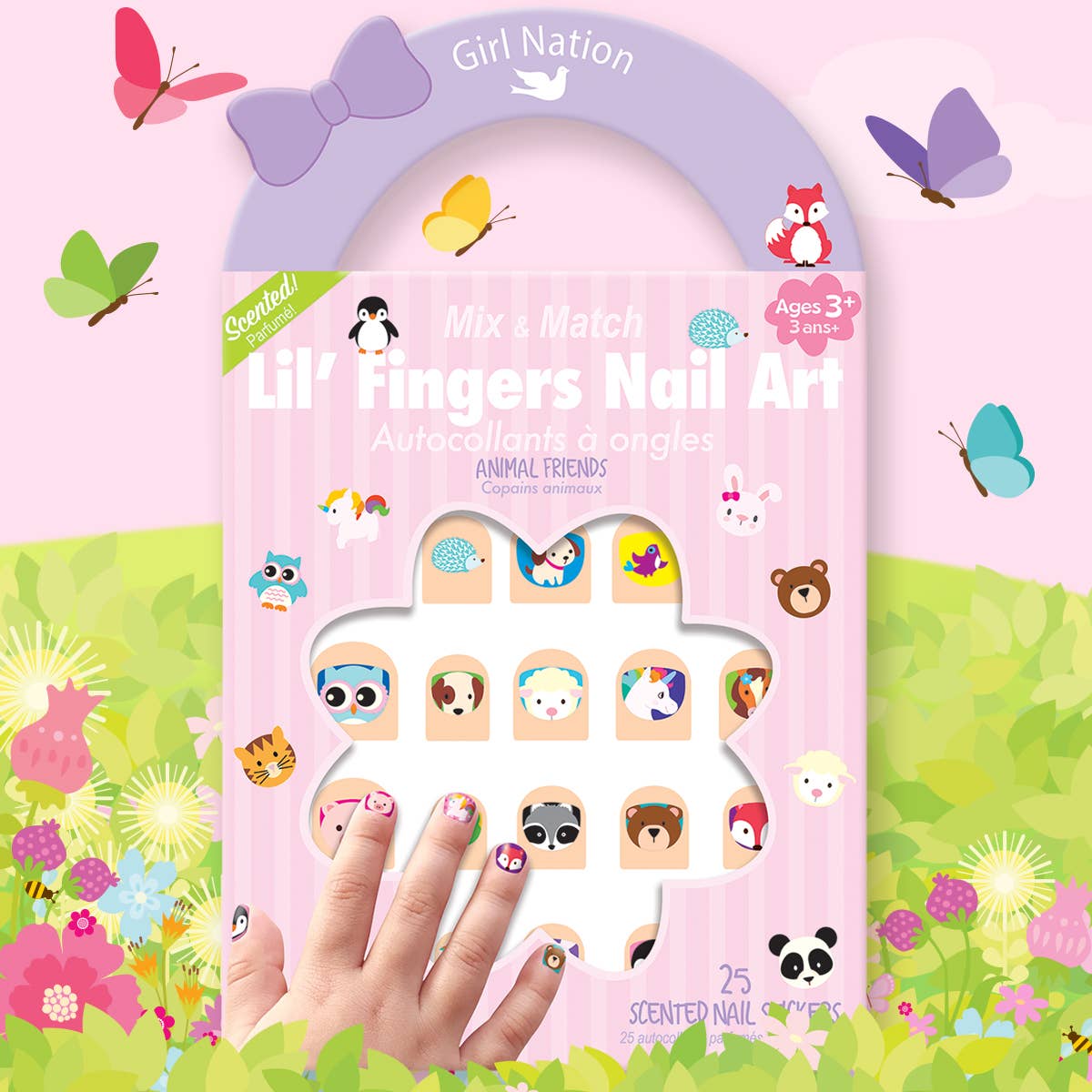 Lil' Fingers Nail Art Stickers- Animal Friends