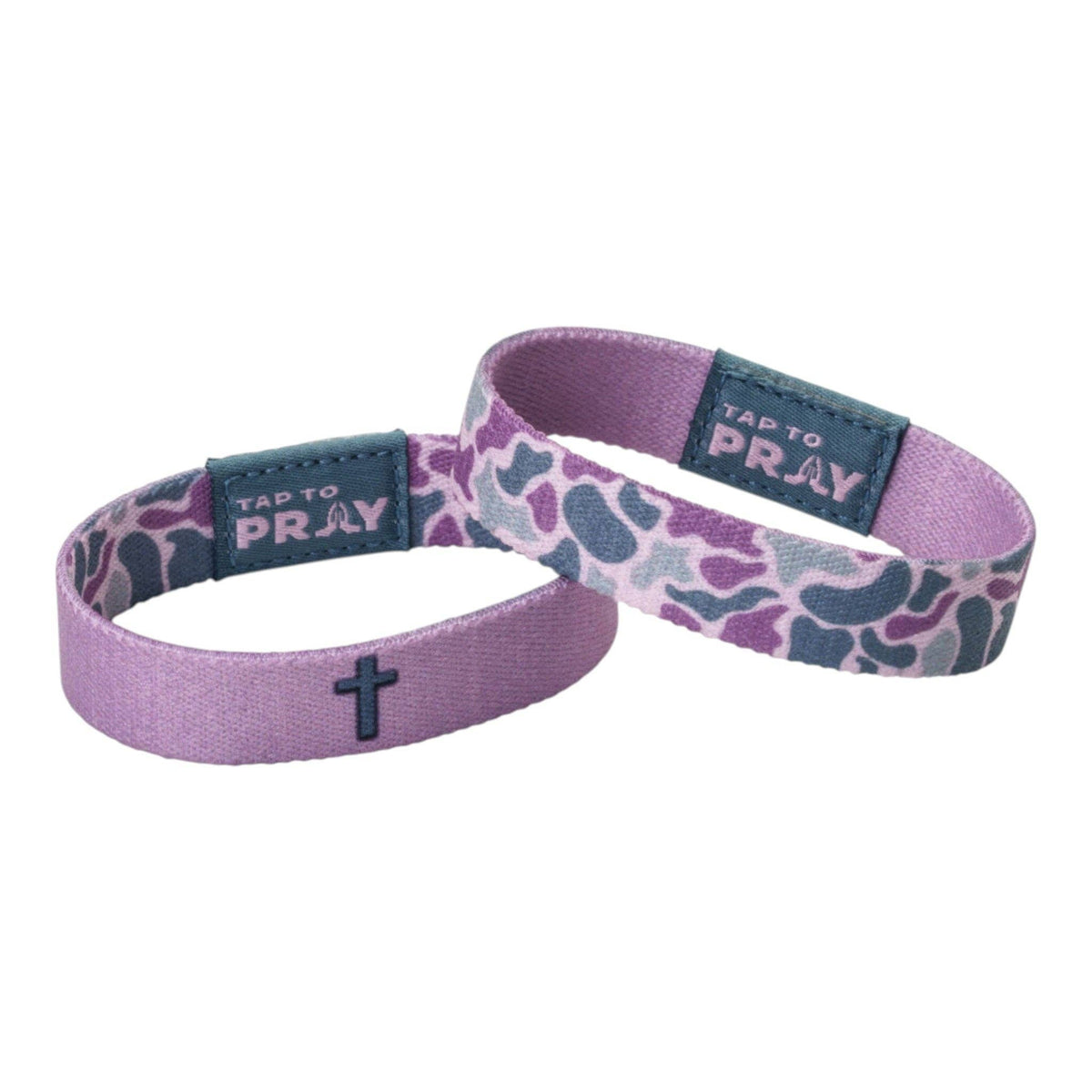 Tap To Pray® Wristband | River Rock Camo - Lilac
