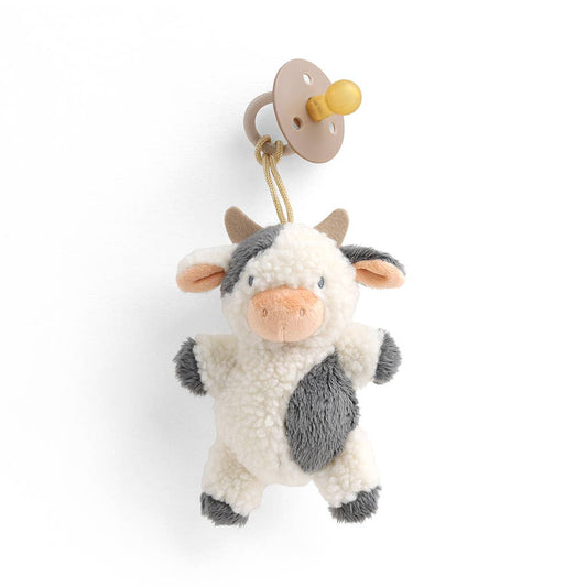Bitzy Pal Pacifier & Plush | Cow