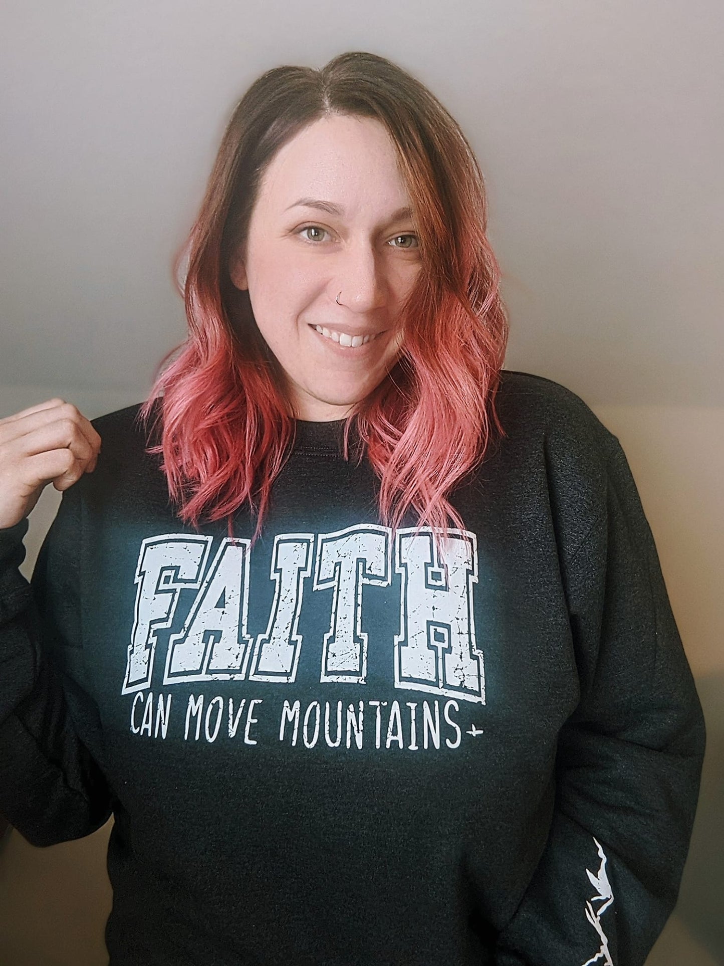 Faith Can Move Mountains Crewneck