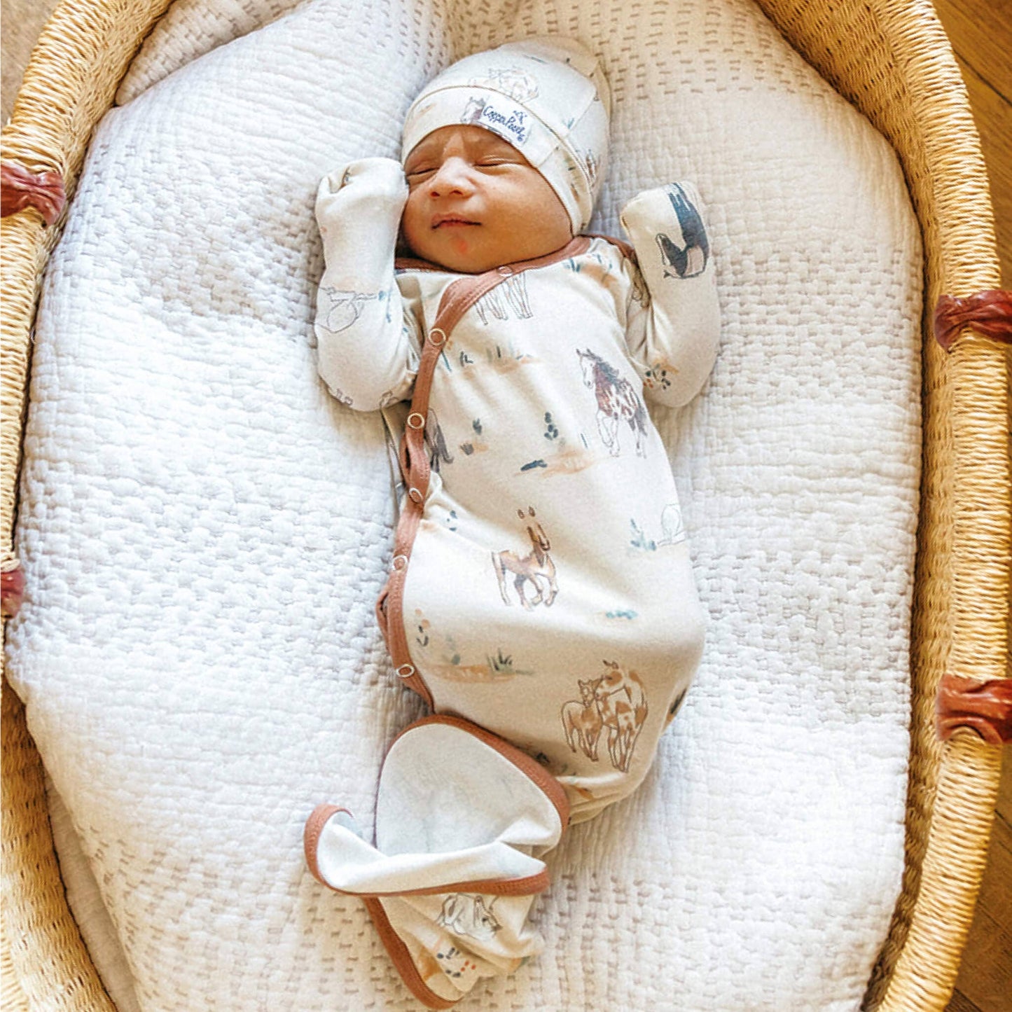 Newborn Knotted Baby Gown | Montana