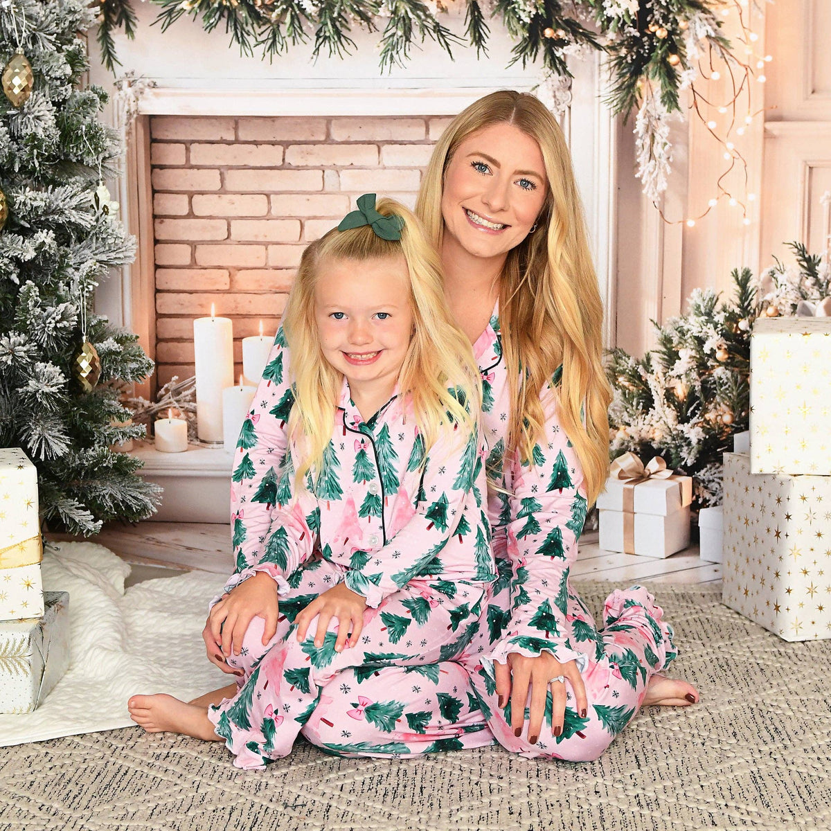 Pink Trees Bamboo PJ Set