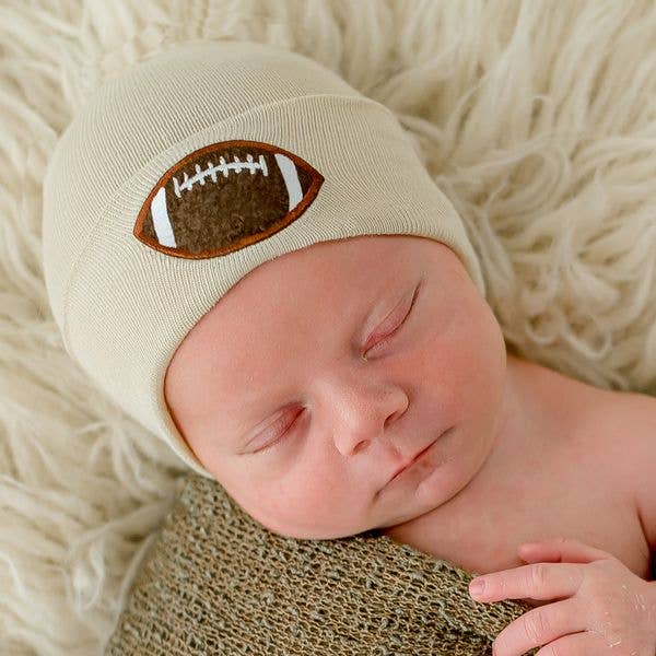 Chenille Football Newborn Hat