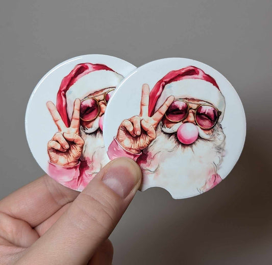 Groovy Santa Car Coasters