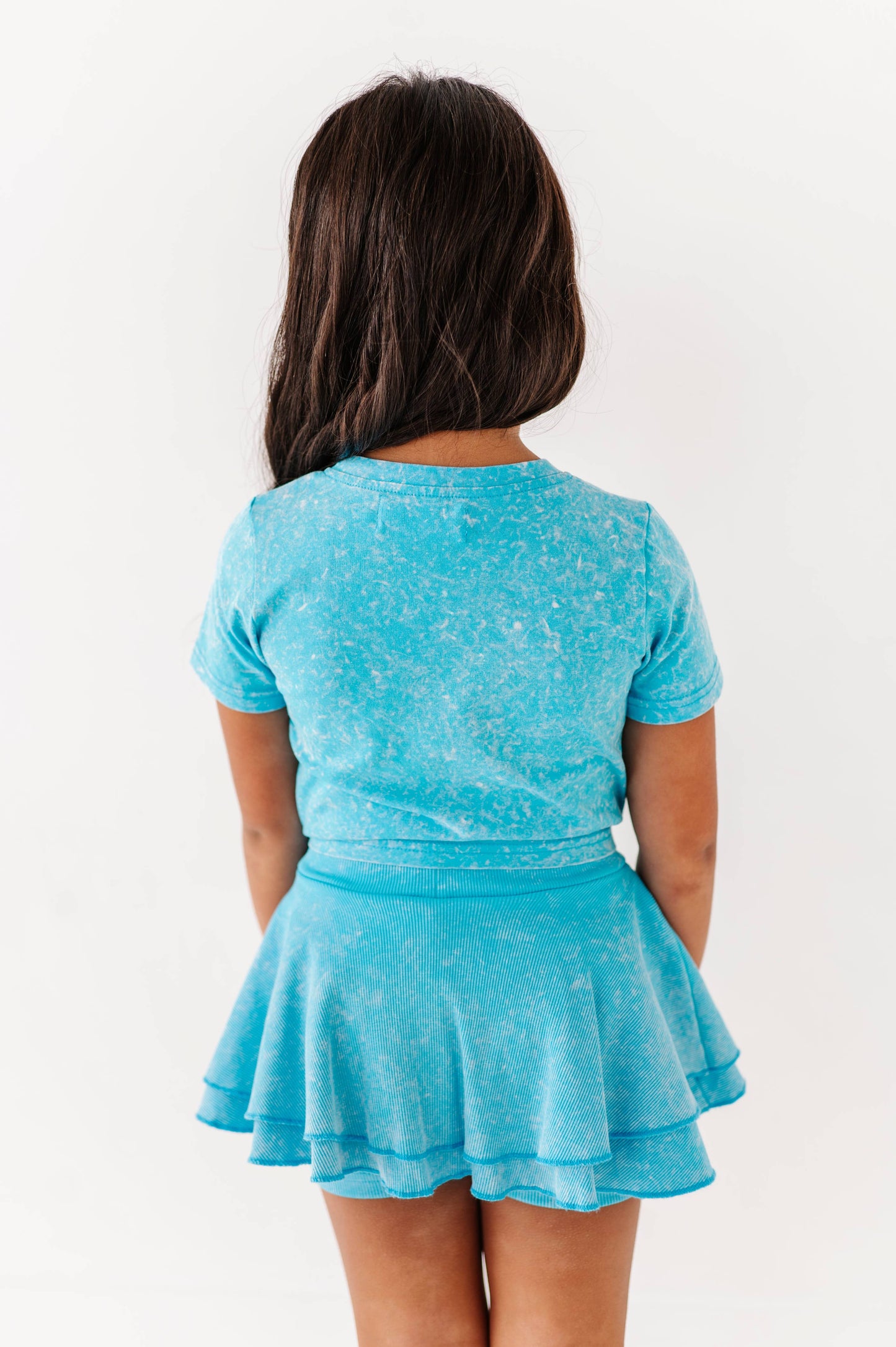 Capri Blue Ribbed Skort
