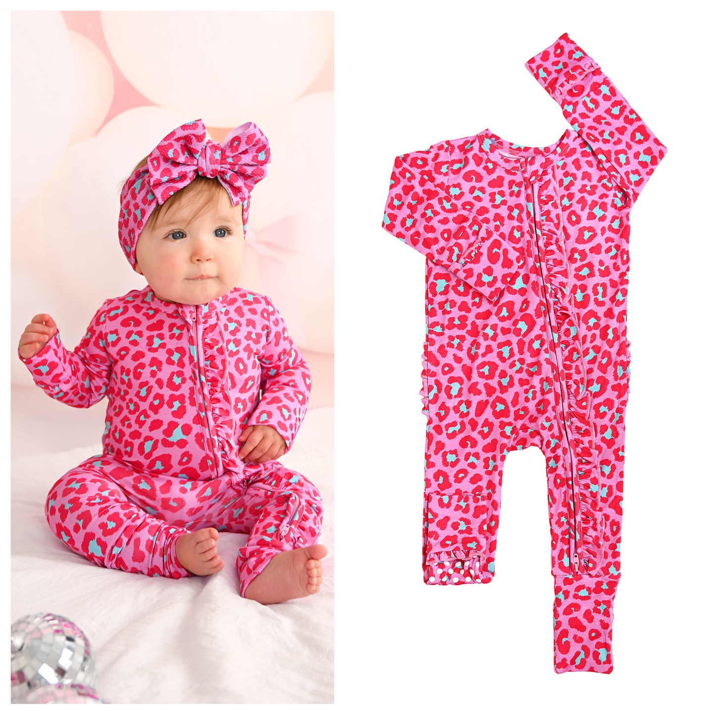 Pink Leopard Bamboo Sleeper