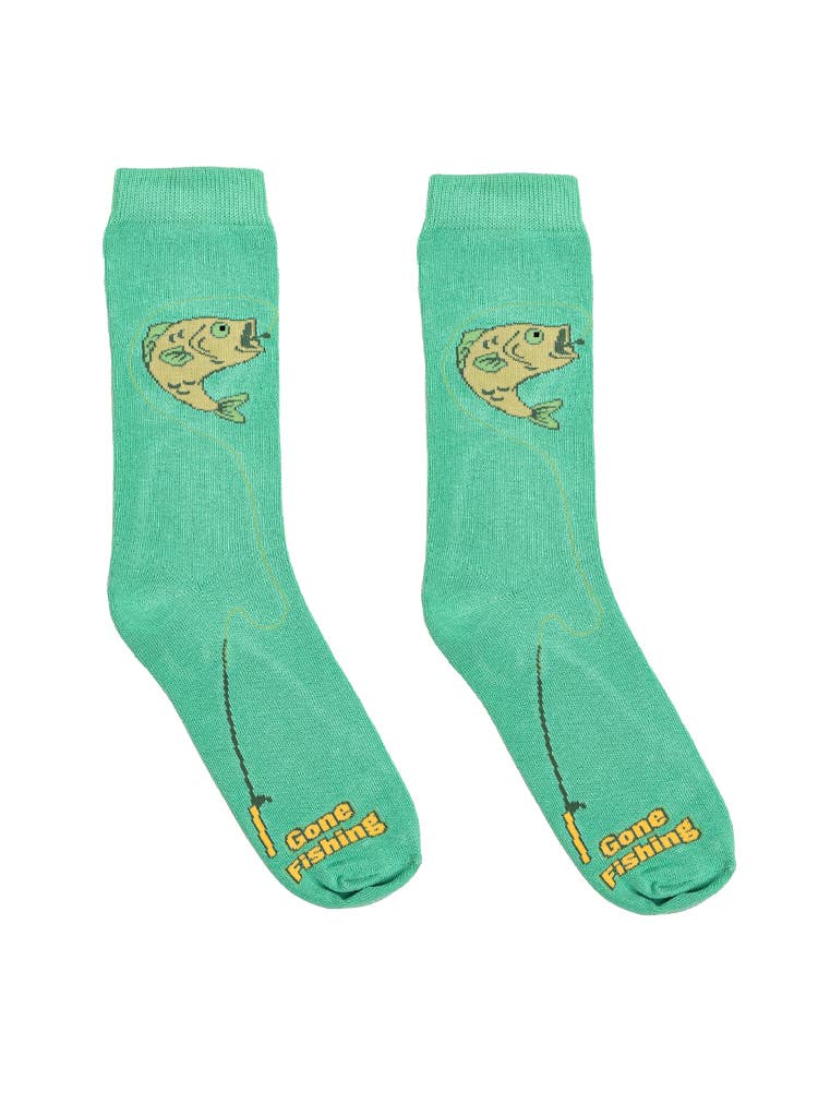 3D Packaged Crew Socks | Fish