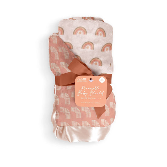 Rainbow Reversible Baby Blanket