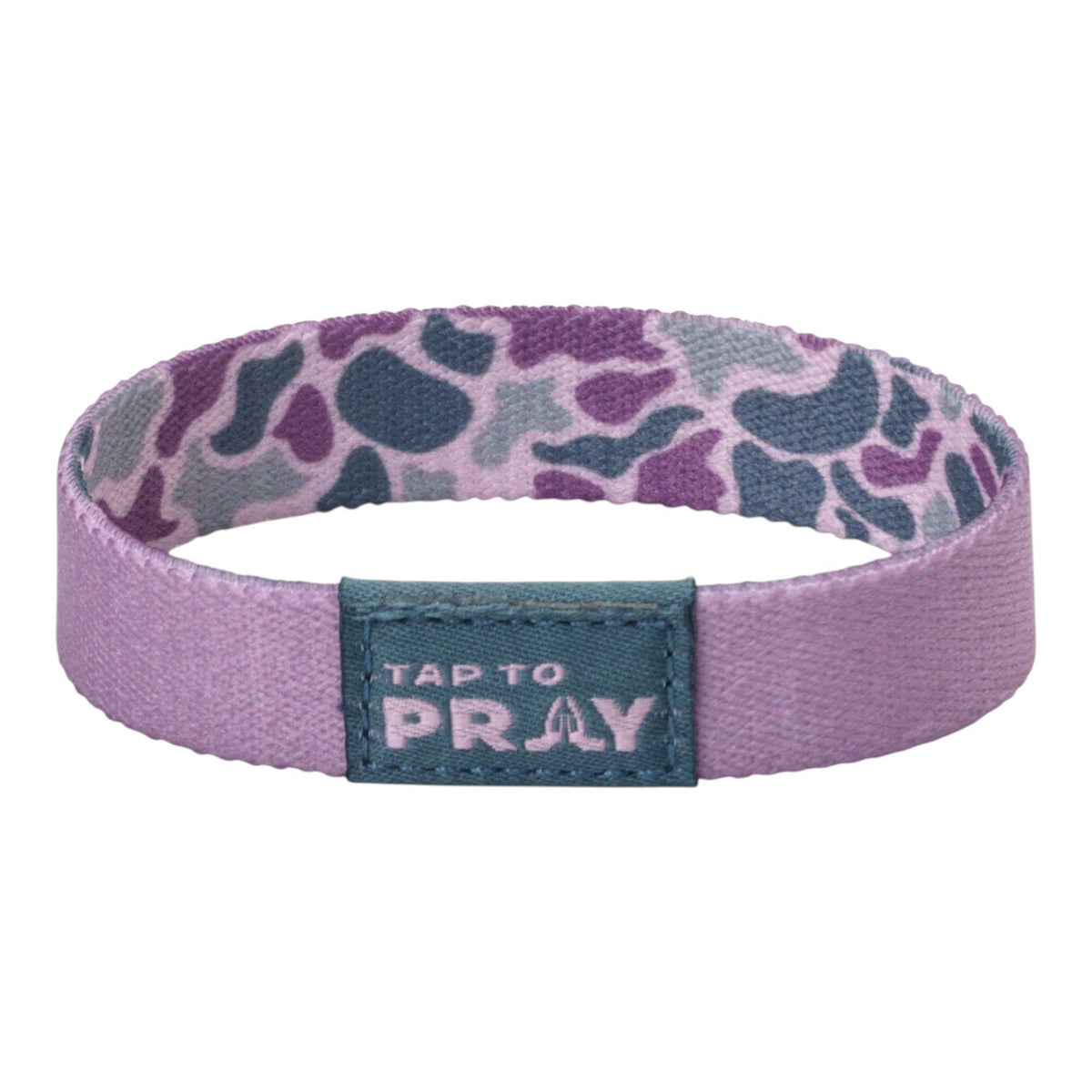 Tap To Pray® Wristband | River Rock Camo - Lilac