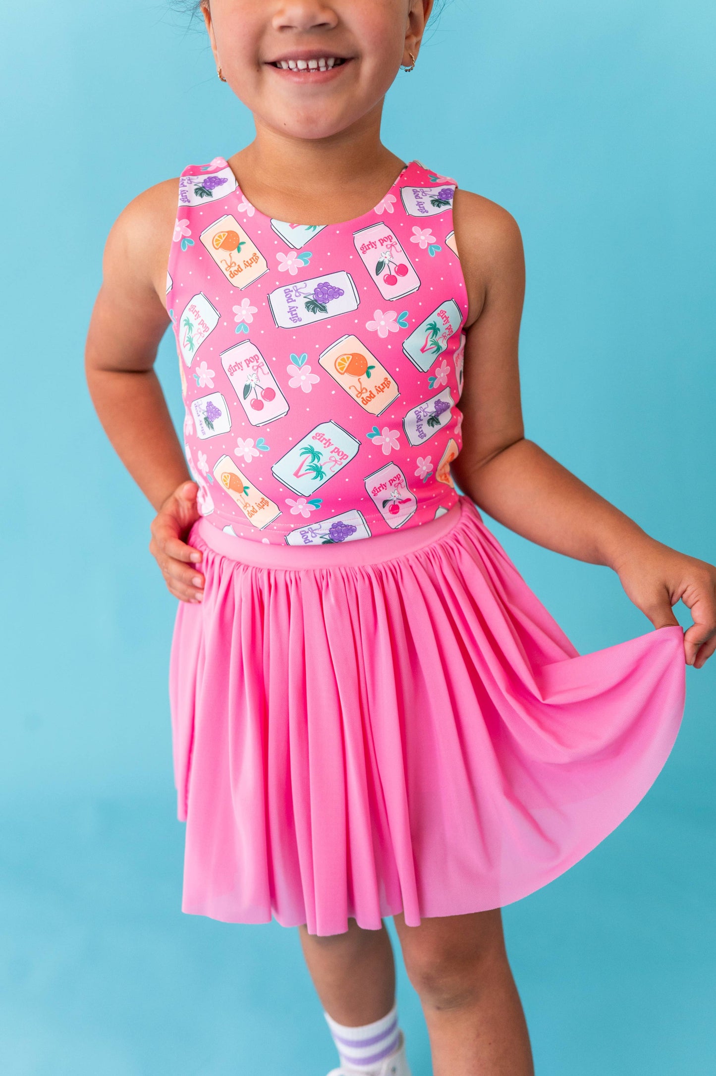 Hot Pink Girly Pop | Strappy Back Tank SET