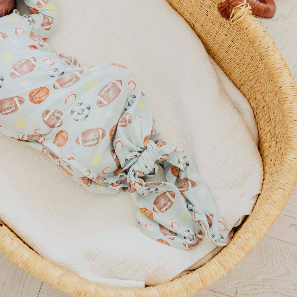 Newborn Knotted Gown | Sports Medley