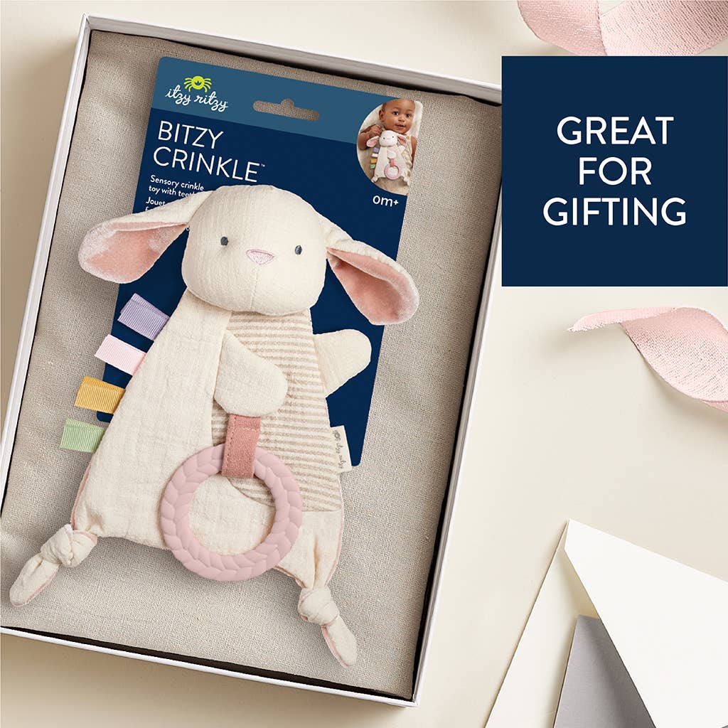 Bunny Bitzy Crinkle™ Sensory Toy with Teether