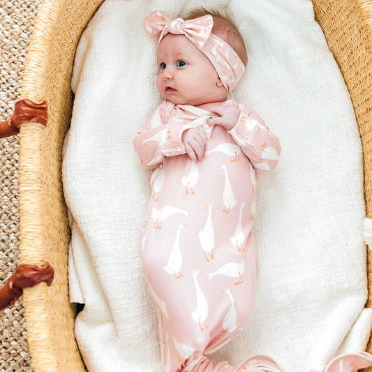 Newborn Knotted Baby Gown | Goosie