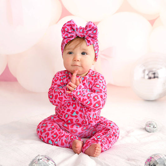 Pink Leopard Bamboo Sleeper