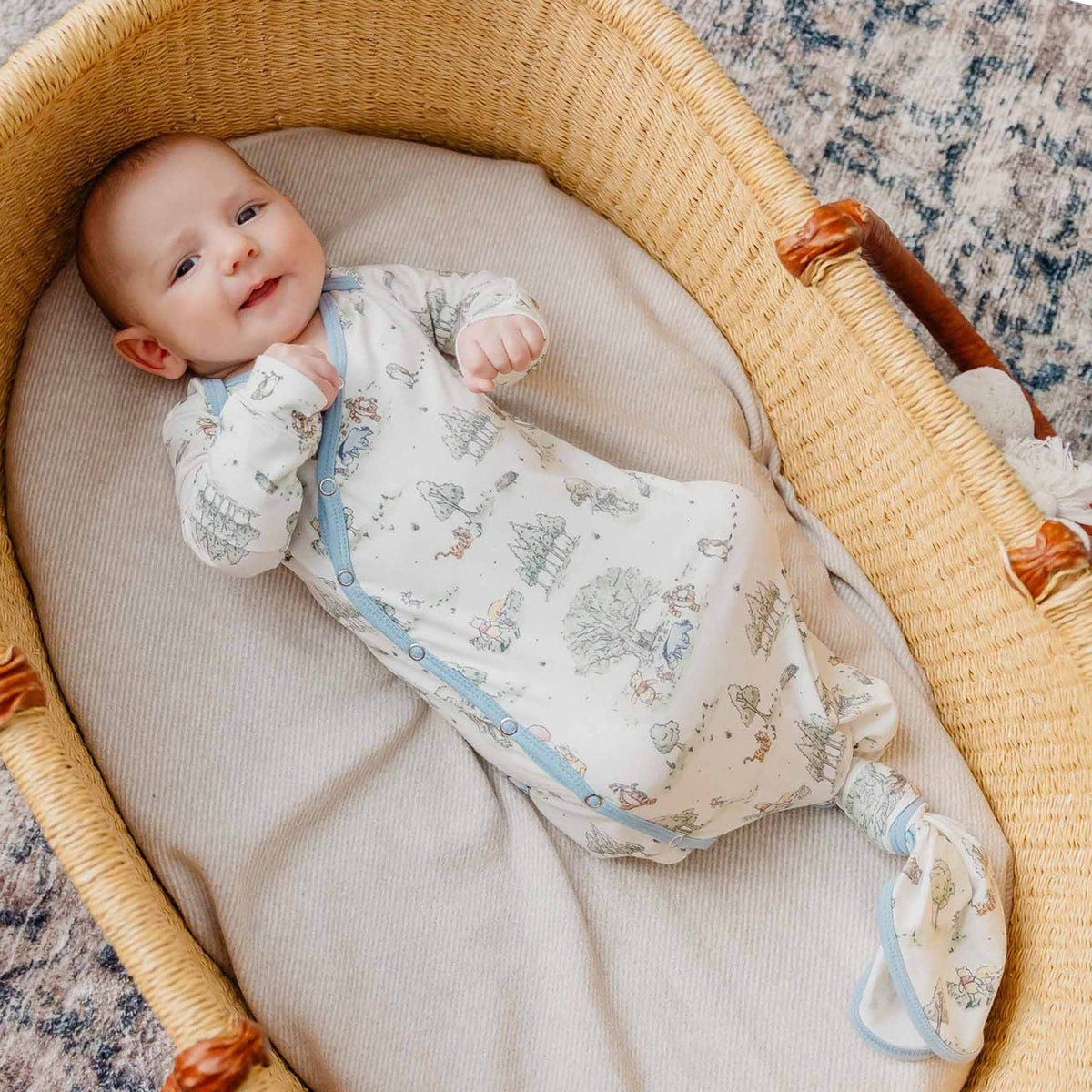 Newborn Knotted Gown |  Hundred Acre Wood