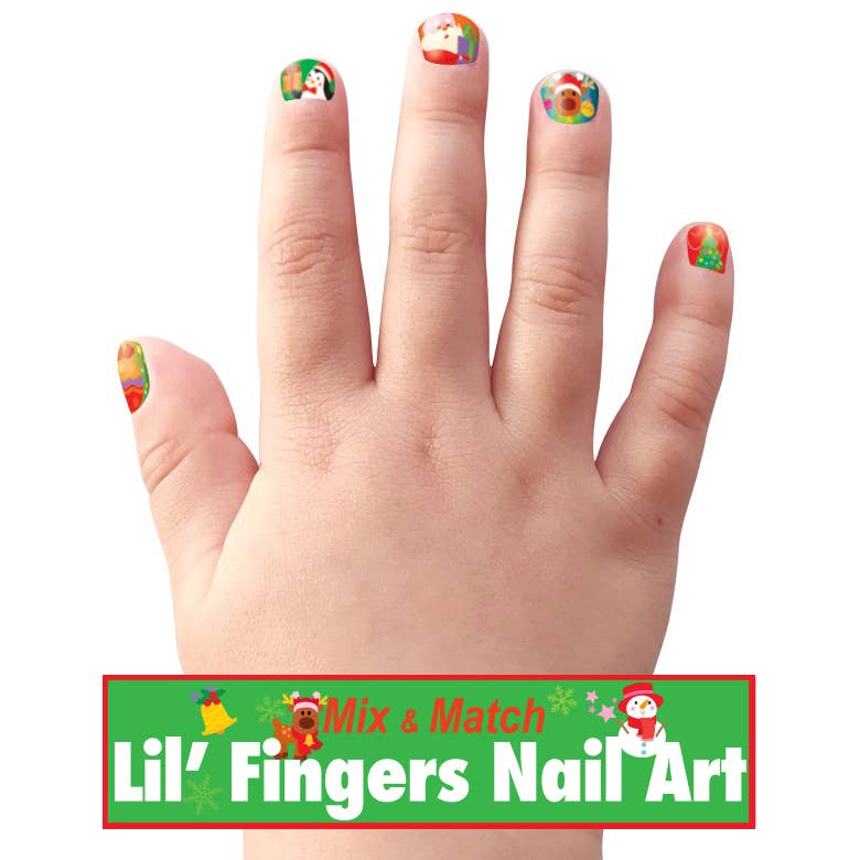 Lil' Fingers Nail Art | Holly Jolly Christmas