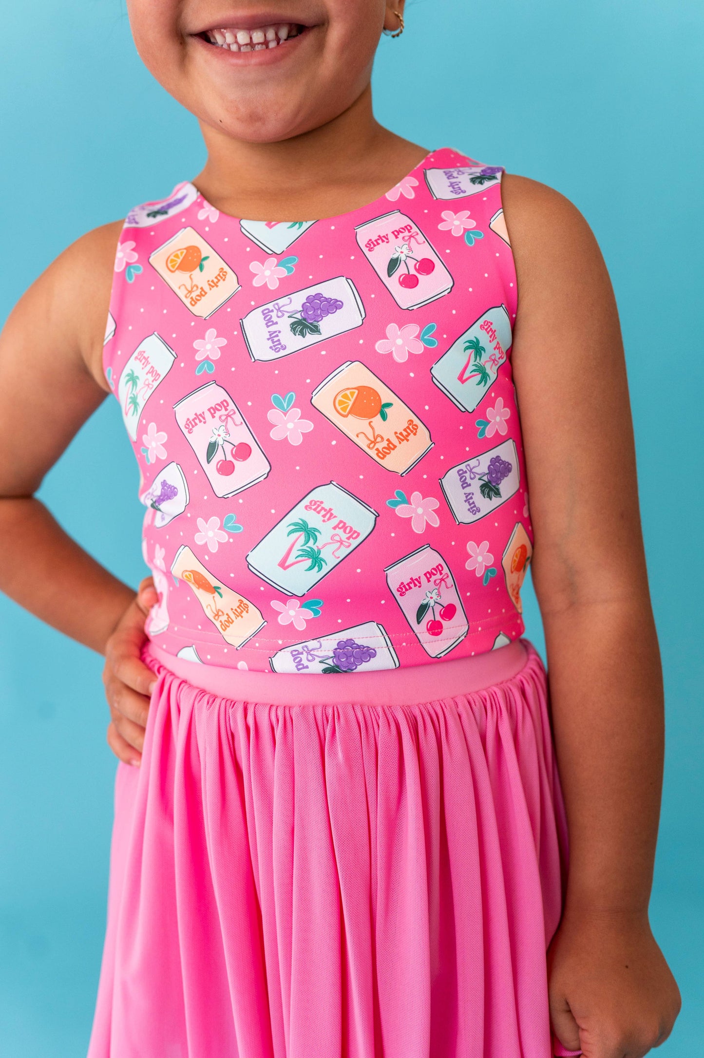 Hot Pink Girly Pop | Strappy Back Tank SET
