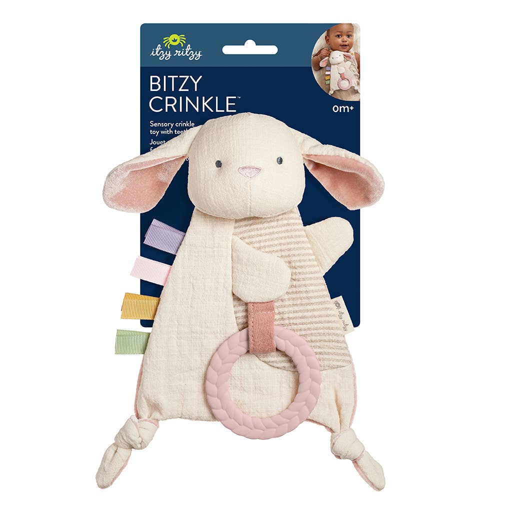 Bunny Bitzy Crinkle™ Sensory Toy with Teether