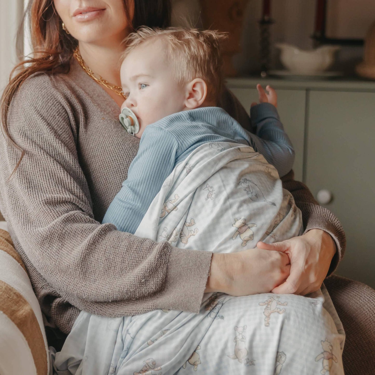 Knit Swaddle Blanket | Winnie the Pooh and Friends