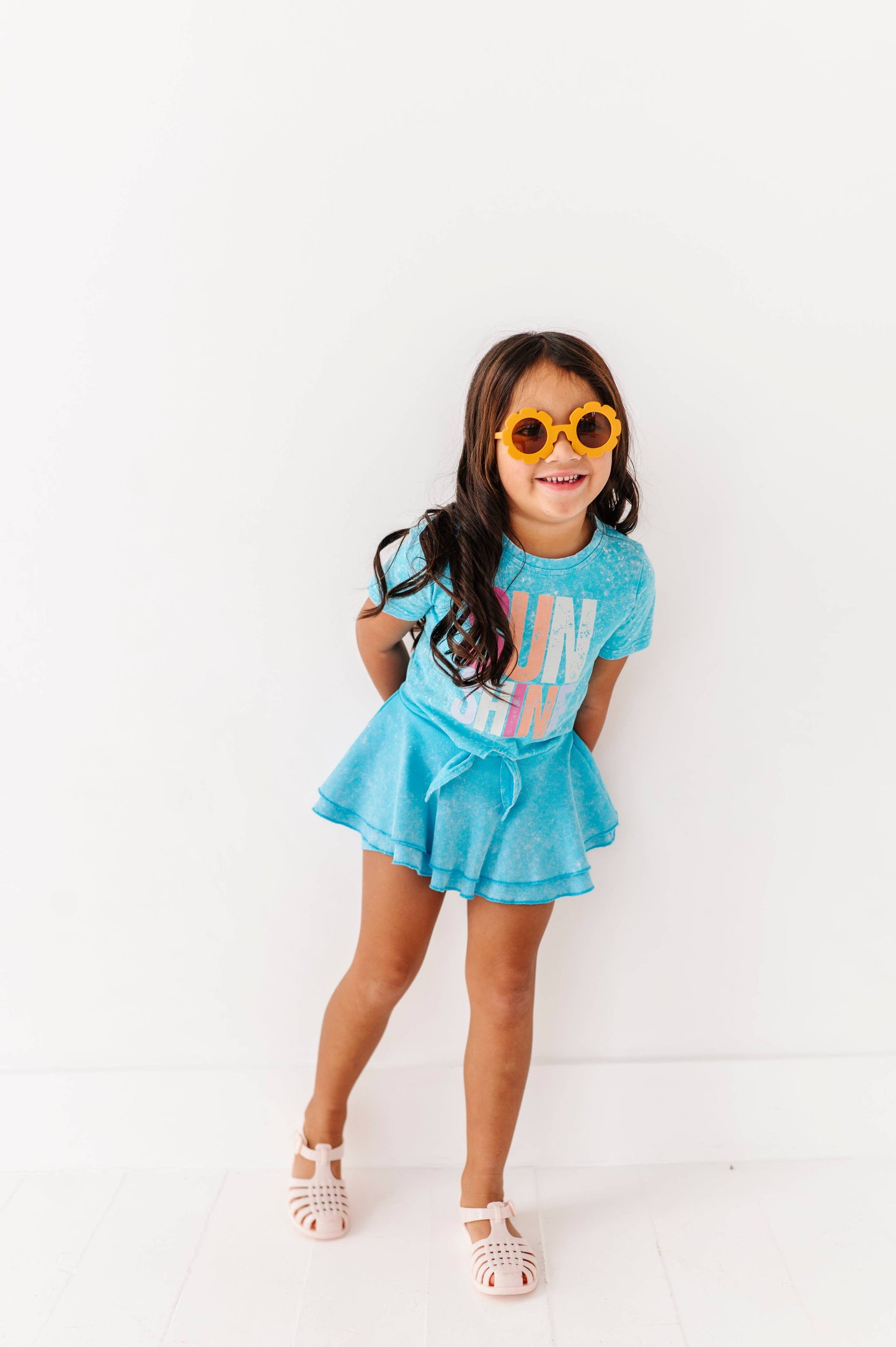 Capri Blue Ribbed Skort