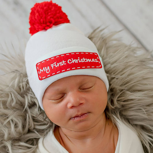 My First Christmas Newborn Hat