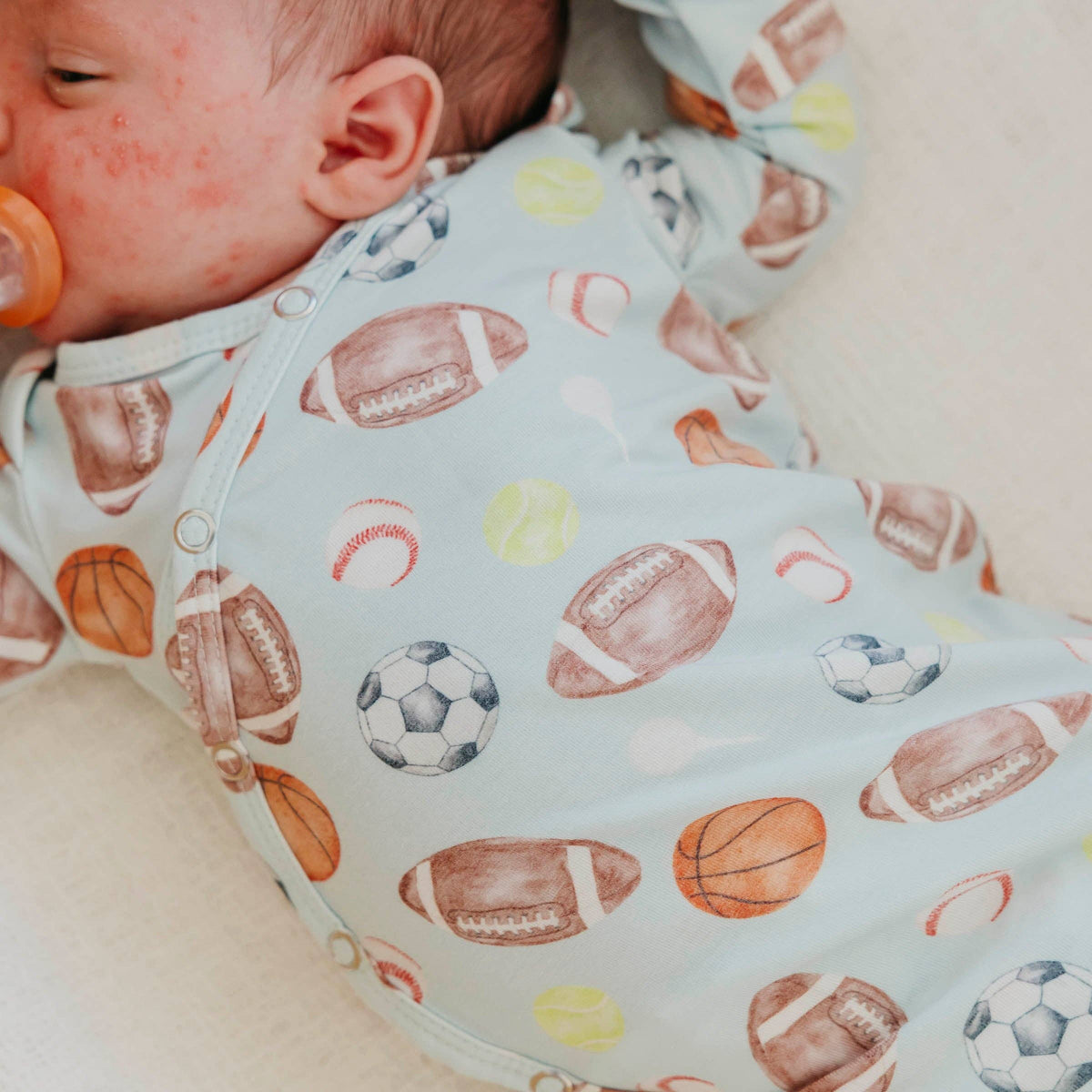 Newborn Knotted Gown | Sports Medley