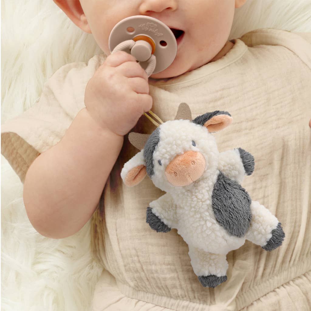 Bitzy Pal Pacifier & Plush | Cow