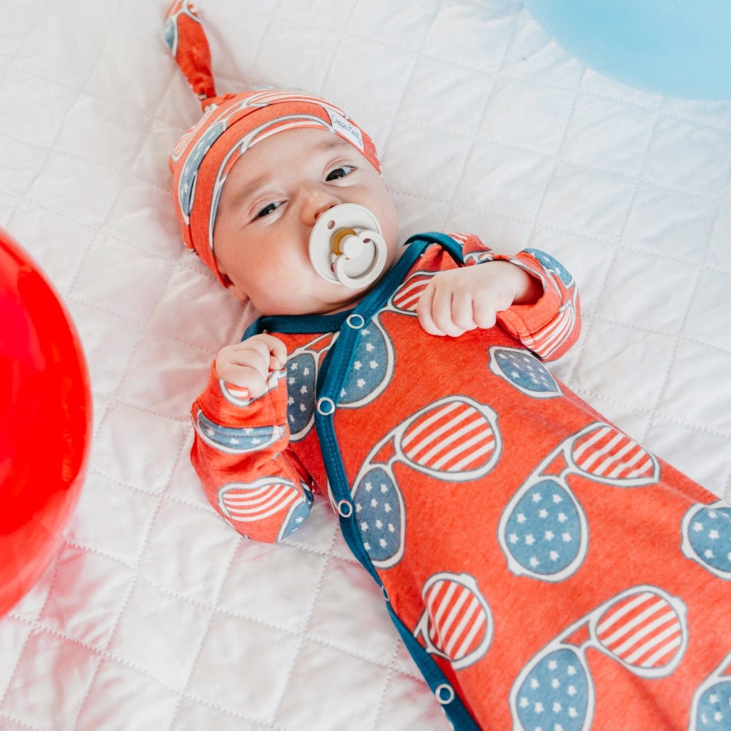 Newborn Knotted Gown | Spangled